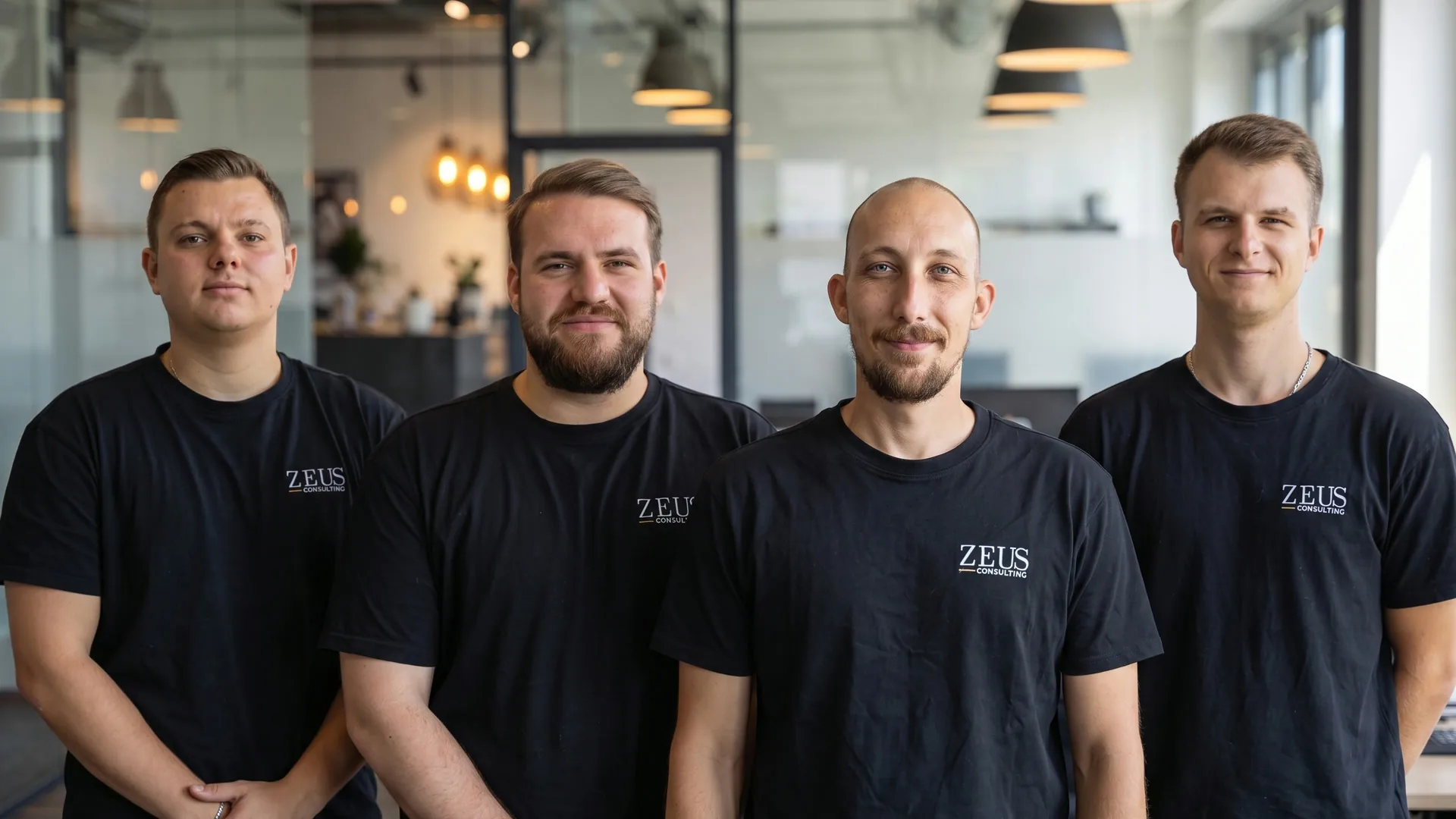 Das komplette Zeus-Consulting-Team im Büro in Rastatt